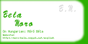 bela moro business card