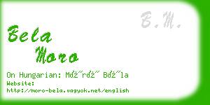 bela moro business card